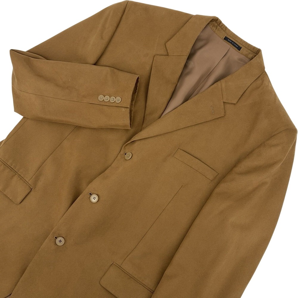Alfani Blazer Mens 48L Camel Brown 3-Button Sport Coat Professional Academia